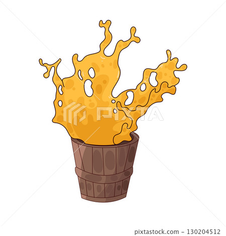 illustration of paint bucket splash 130204512