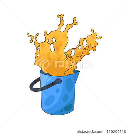 illustration of paint bucket splash 130204518