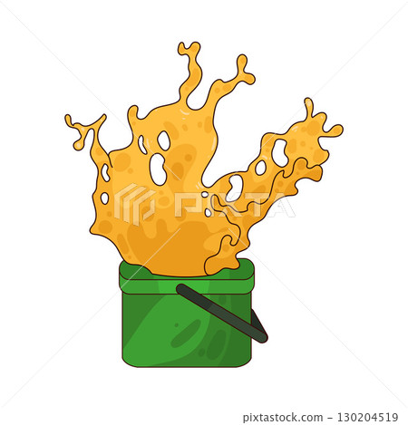 illustration of paint bucket splash 130204519