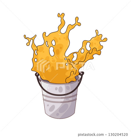illustration of paint bucket splash 130204520