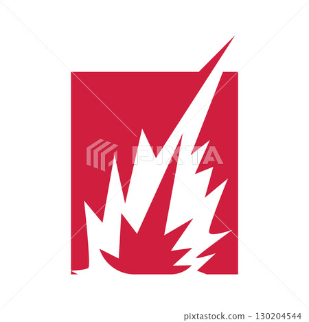 outer space concept with meteorite logo, space rock as asteroid simple silhouette vintage symbol illustration brand or business product and design template 130204544