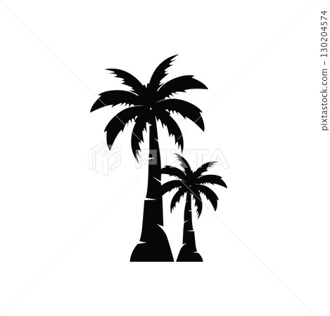 summer vacation with minimalist beach summer logo concept with palm tree and ocean logo concept illustration symbol template summer vacation with minimalist beach summer logo concept with palm tree and ocean logo concept illustration symbol template 130204574