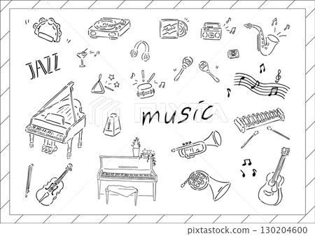 Hand drawn music set 130204600