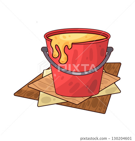 illustration of paint bucket illustration of paint bucket 130204601