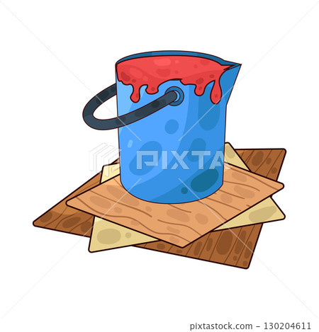 illustration of paint bucket illustration of paint bucket 130204611