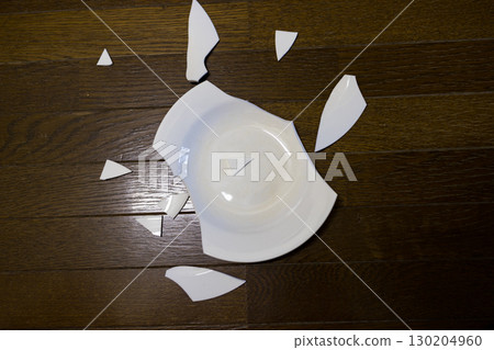 A plate that fell to the floor and broke A plate that fell to the floor and broke 130204960