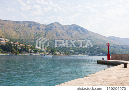 Port of a small town on the Adriatic Sea in Croatia, Europe 130204970