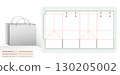 3d mock-up Paper bag packaging die cut template design for Shopping Bag, products compartments unique designs, minimalist conceptual packet holder, parcel bags, Stationery and print layouts products 130205002