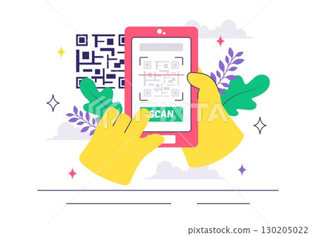 Mobile Payment Vector Illustration featuring Smartphone QR Code Scanning and Smart Wallet Transactions via Credit and Debit Card Applications Mobile Payment Vector Illustration featuring Smartphone QR Code Scanning and Smart Wallet Transactions via Credit and Debit Card Applications 130205022