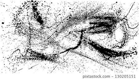 Ink splash handwriting brush illustration 130205151