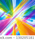 令人印象深刻的抽象的背景與尖銳相交的彩色光線 130205181