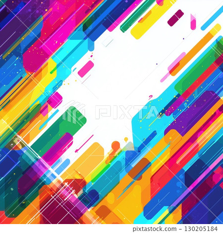 Abstract background design of diagonally arranged colorful shapes and light 130205184