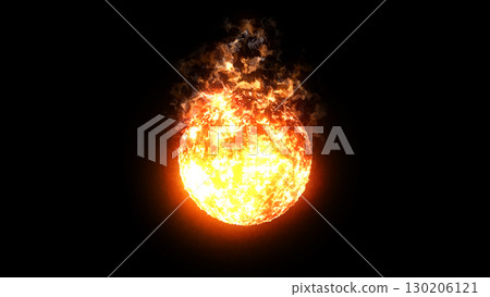 A burning fireball 130206121