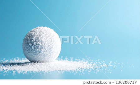 white 3D sphere standing on a clean gradient blue background, casting soft shadow, representing simplicity, balance, modern design, and abstract geometric concept white 3D sphere standing on a clean gradient blue background, casting soft shadow, representing simplicity, balance, modern design, and abstract geometric concept 130206717