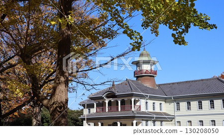 Autumn leaves and a retro Western-style building at the Ibaraki Prefectural Museum of History Autumn leaves and a retro Western-style building at the Ibaraki Prefectural Museum of History 130208050