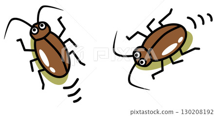 Illustration of a disgusting and scary cockroach that occurs in a dirty house 130208192