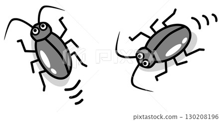 Illustration of a disgusting and scary cockroach that occurs in a dirty house 130208196