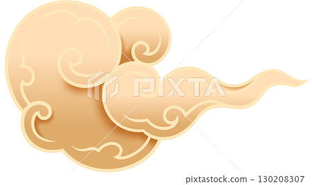 orient korean traditional style element golden calligraphy 130208307