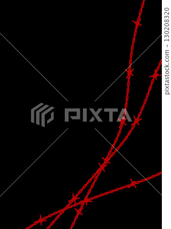 Black background with red barbed wire 130208320