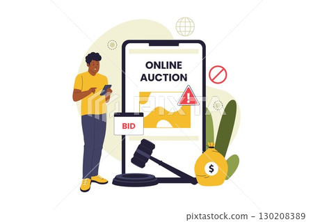 Online Auction Fraud Illustration 130208389