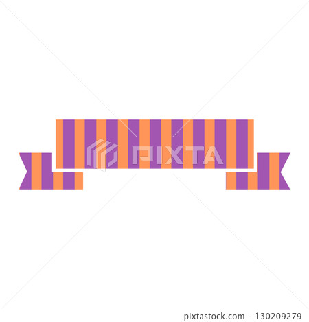 可愛又流行的萬聖節彩色絲帶插畫 130209279