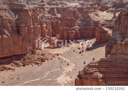 Experience the breathtaking beauty of a stunning desert canyon landscape 130210262