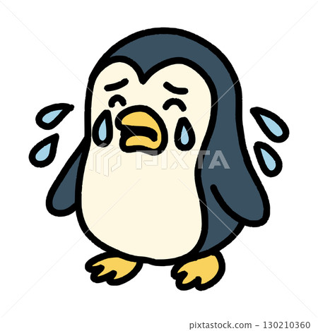 A penguin bursts into tears in shock 130210360