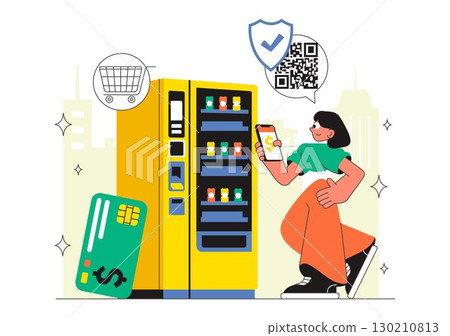 Cashless Society Payment Vector Illustration featuring Mobile Transactions, Digital Payments, Credit Card Machine, and Encryption in a Background Cashless Society Payment Vector Illustration featuring Mobile Transactions, Digital Payments, Credit Card Machine, and Encryption in a Background 130210813