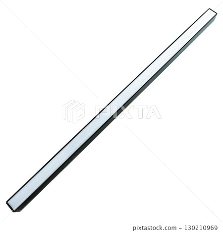 Rectangular black LED linear light isolated on white background, modern ceiling fixture for stretch ceiling, office, home and commercial interior lighting. Rectangular black LED linear light isolated on white background, modern ceiling fixture for stretch ceiling, office, home and commercial interior lighting. 130210969