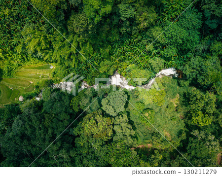 Natural waterfalls, aerial view, watersheds and environmental conservation Natural waterfalls, aerial view, watersheds and environmental conservation 130211279