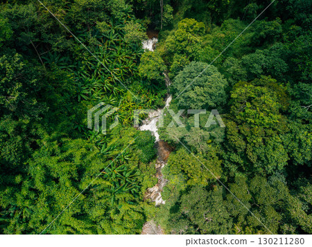 Natural waterfalls, aerial view, watersheds and environmental conservation Natural waterfalls, aerial view, watersheds and environmental conservation 130211280