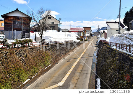 Near the Shinano River Bridge / Scenery of Shimofunato, Tsunan Town (Tsunan Town, Niigata Prefecture) [March 2025] 130211386
