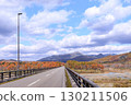 View from Shukakube Bridge over the Shukakube River in Biratori Town, Hokkaido (October) 130211506