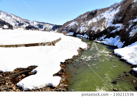 Akashi Kaikyo Bridge / View downstream from the Chikuma River (Sakae Village, Nagano Prefecture) [March 2025] 130211536