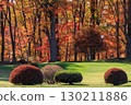 Nibutani Family Land Park Golf Course, Biratori Town, Hokkaido, surrounded by autumn leaves [October] 130211886