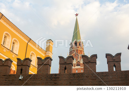 View from the Alexander Garden to the Troitskaya Tower of the Moscow Kremlin View from the Alexander Garden to the Troitskaya Tower of the Moscow Kremlin 130211910
