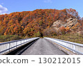 View from the Nibutani Dam Management Bridge over the Saru River in Biratori, Hokkaido (October) 130212015