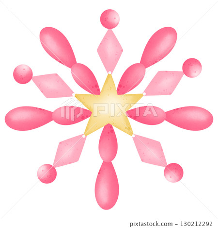 Snowflake pattern hand drawn in bright colors transparency illustration Snowflake pattern hand drawn in bright colors transparency illustration 130212292