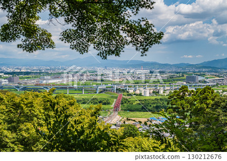 從京都府八幡市男山展望台眺望京都市 130212676