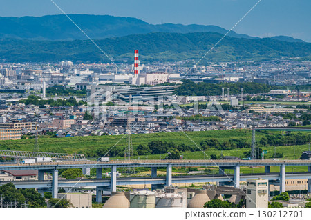 View of the Kyoto Racecourse from Otokoyama Observatory, Keiji Bypass, Yawata City, Kyoto Prefecture View of the Kyoto Racecourse from Otokoyama Observatory, Keiji Bypass, Yawata City, Kyoto Prefecture 130212701