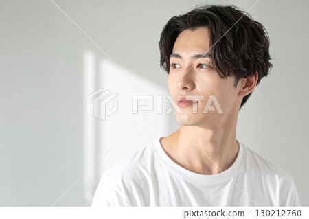 Beauty portrait of a young Japanese man 130212760
