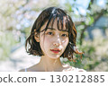 Beauty portrait of a young Japanese woman 130212885