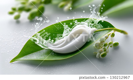 green peas with drops of water 130212967