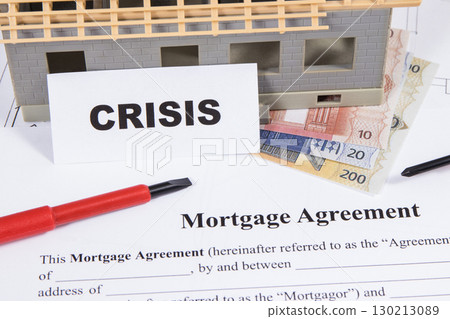 Unfinished small house, mortgage agreement form Unfinished small house, mortgage agreement form 130213089