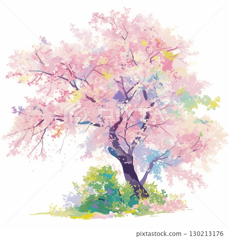 櫻花樹插畫2 櫻花樹插畫2 130213176