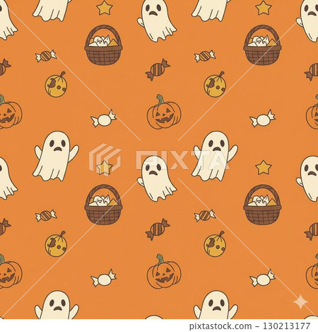 Cute Halloween seamless pattern 130213177
