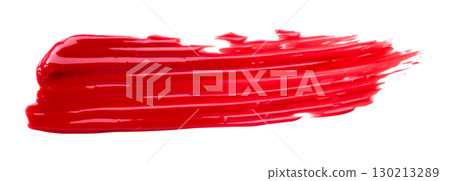 Red watercolor brush isolated on transparent background 130213289