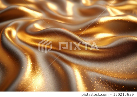 Golden Silk Fabric Texture Background. (2) 130213659