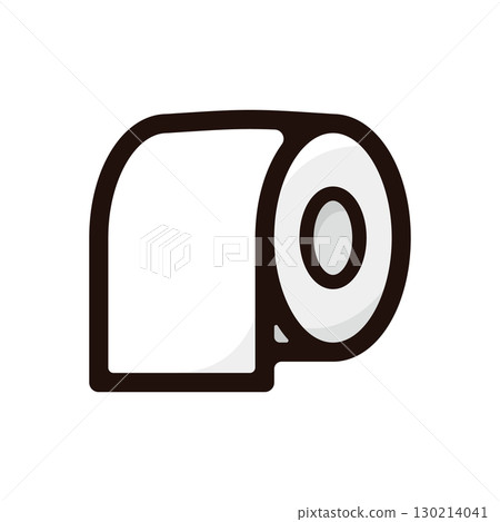 Toilet paper illustration icon (sanitary, toilet, hygiene product material) 130214041