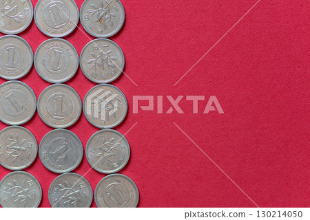 Japanese coin background Japanese coin background 130214050